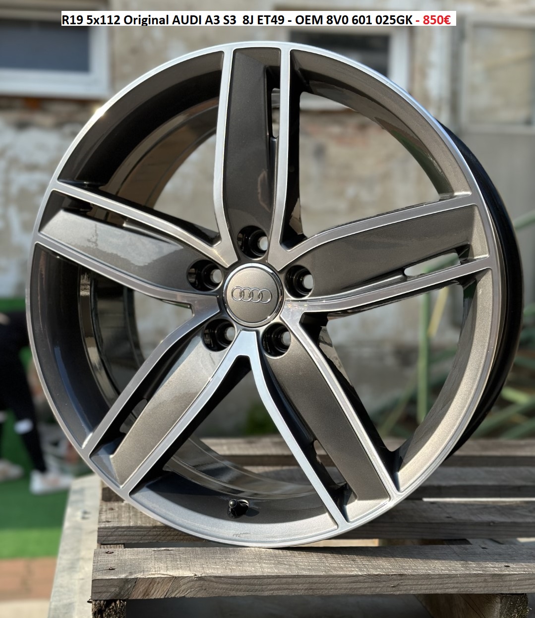 R19 5x112 Original AUDI A3 S3  8J ET49 - OEM 8V0 601 025GK - R19 5x112 Original AUDI A3 S3  8J ET49 - OEM 8V0 601 025GK -