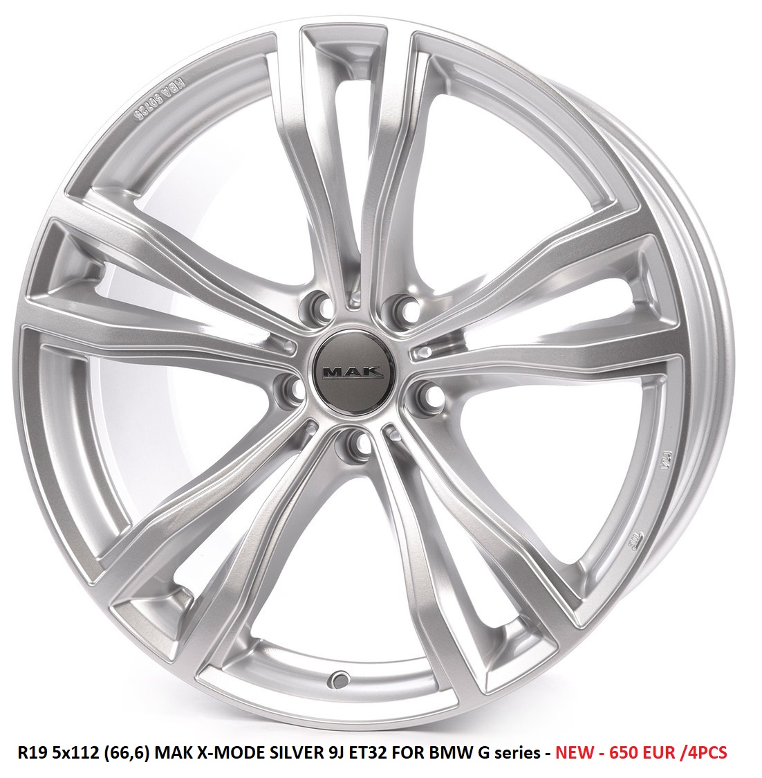 R19 5x112 (66,6) MAK X-MODE Silver 9J ET32 / BMW G series -