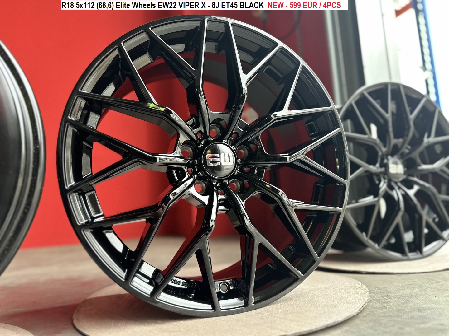 R18 5x112 (66,6) Elite Wheels EW22 VIPER X - 8J ET45 BLACK  