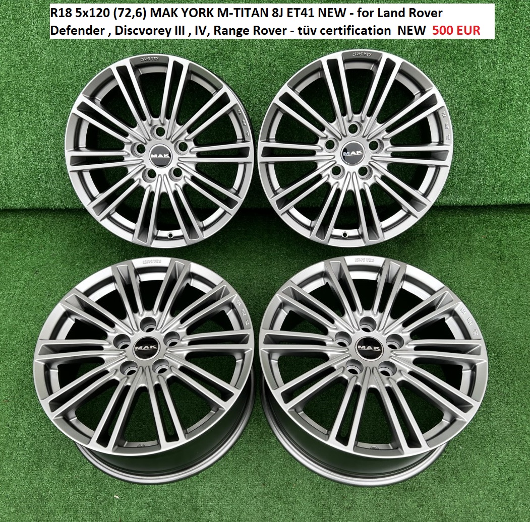 R18 5x120 (72,6) MAK YORK M-TITAN 8J ET41 NEW - for Land Rover  /  BMW