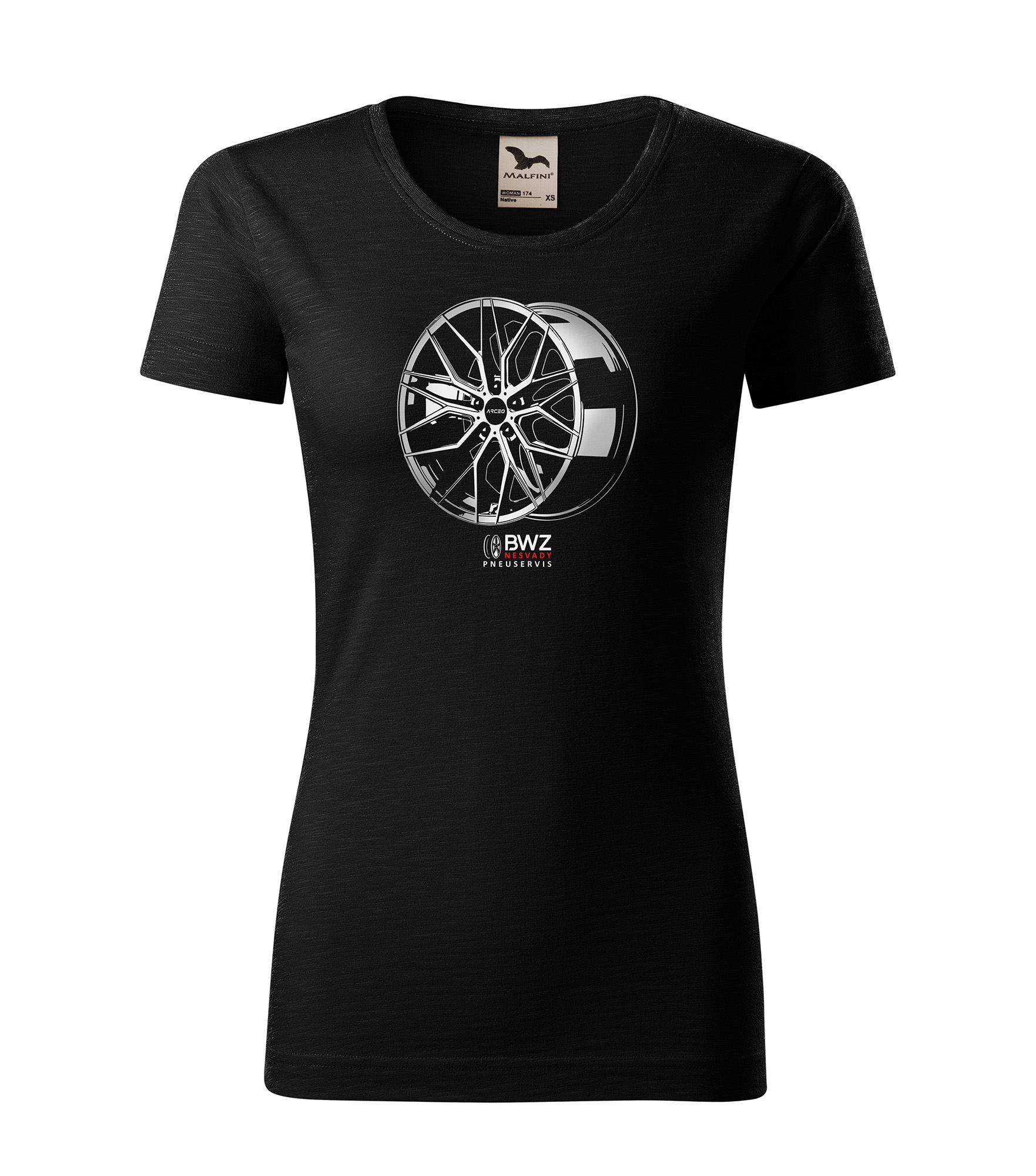 Basic tričko dámske čierna  + logo  ->Veľkosť: XS