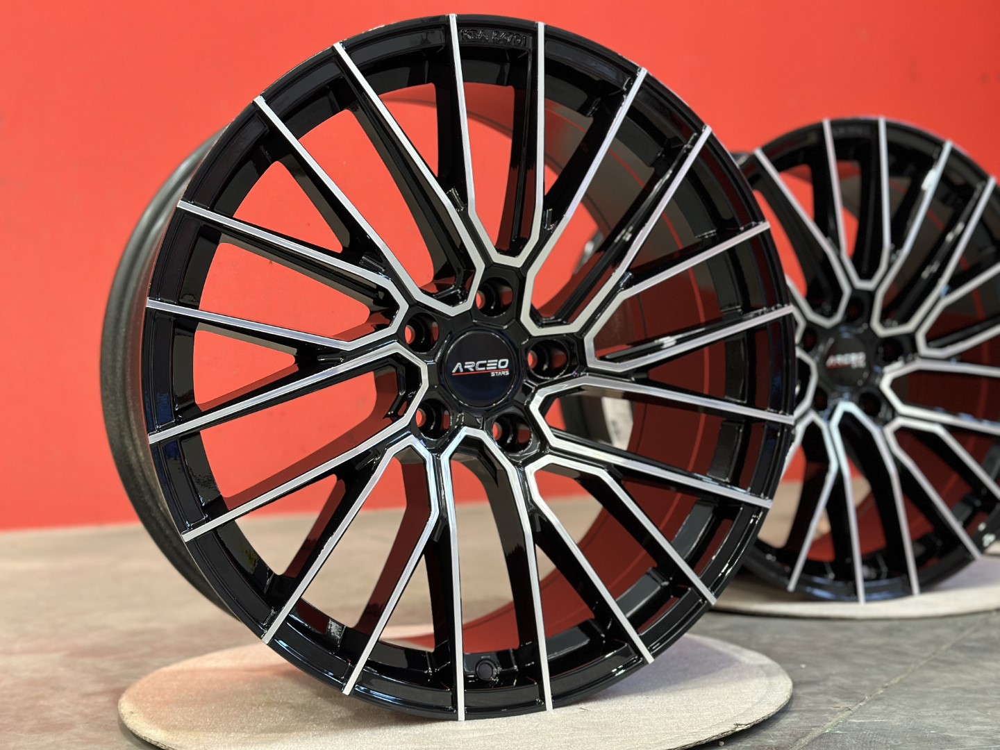 R19 5x112 (73,1) Original Arceo STARS ASW02 8.5J ET45 Black Diamond