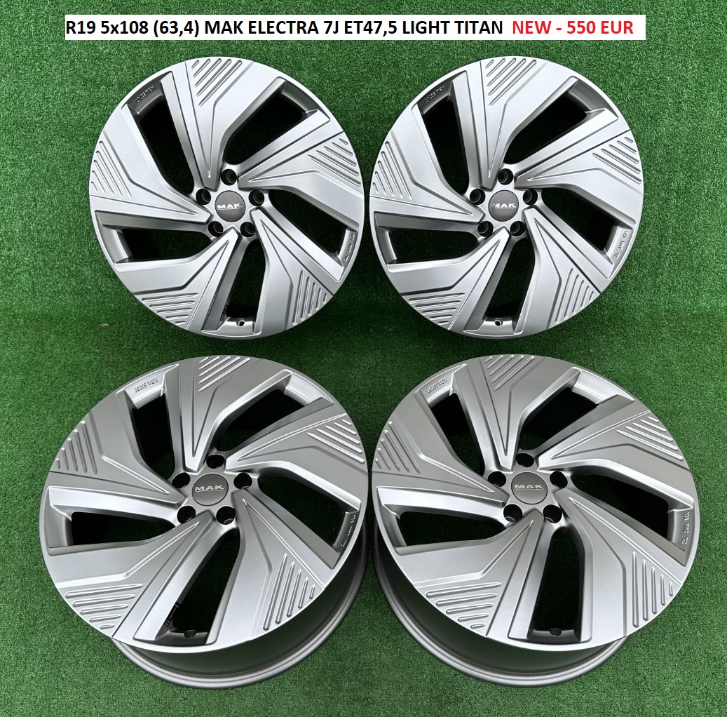 R19 5x108 (63,4) MAK ELECTRA 7J ET47,5 LIGHT TITAN  NEW 