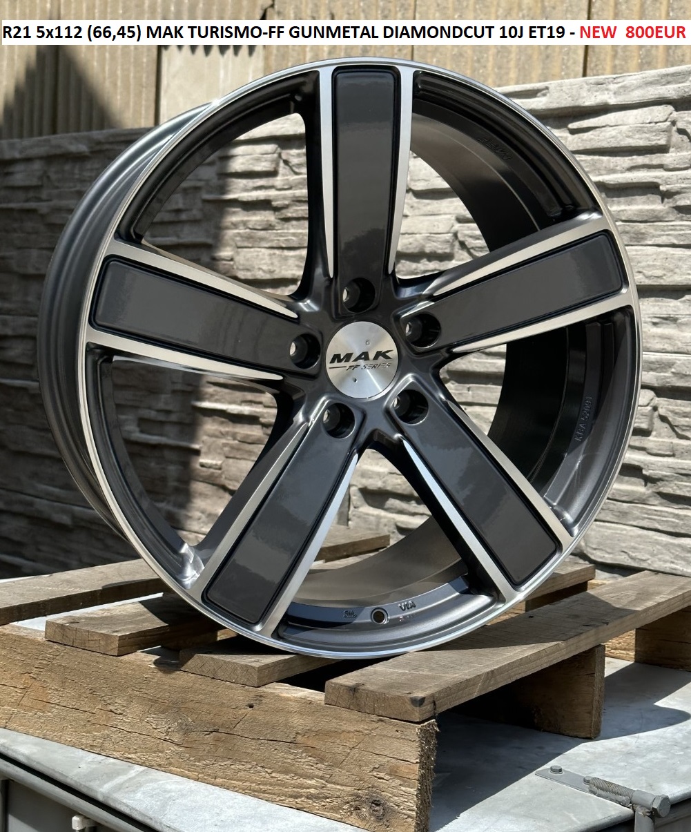 R21 5x112 (66,45) MAK TURISMO-FF GUNMETAL DIAMONDCUT 10J ET19