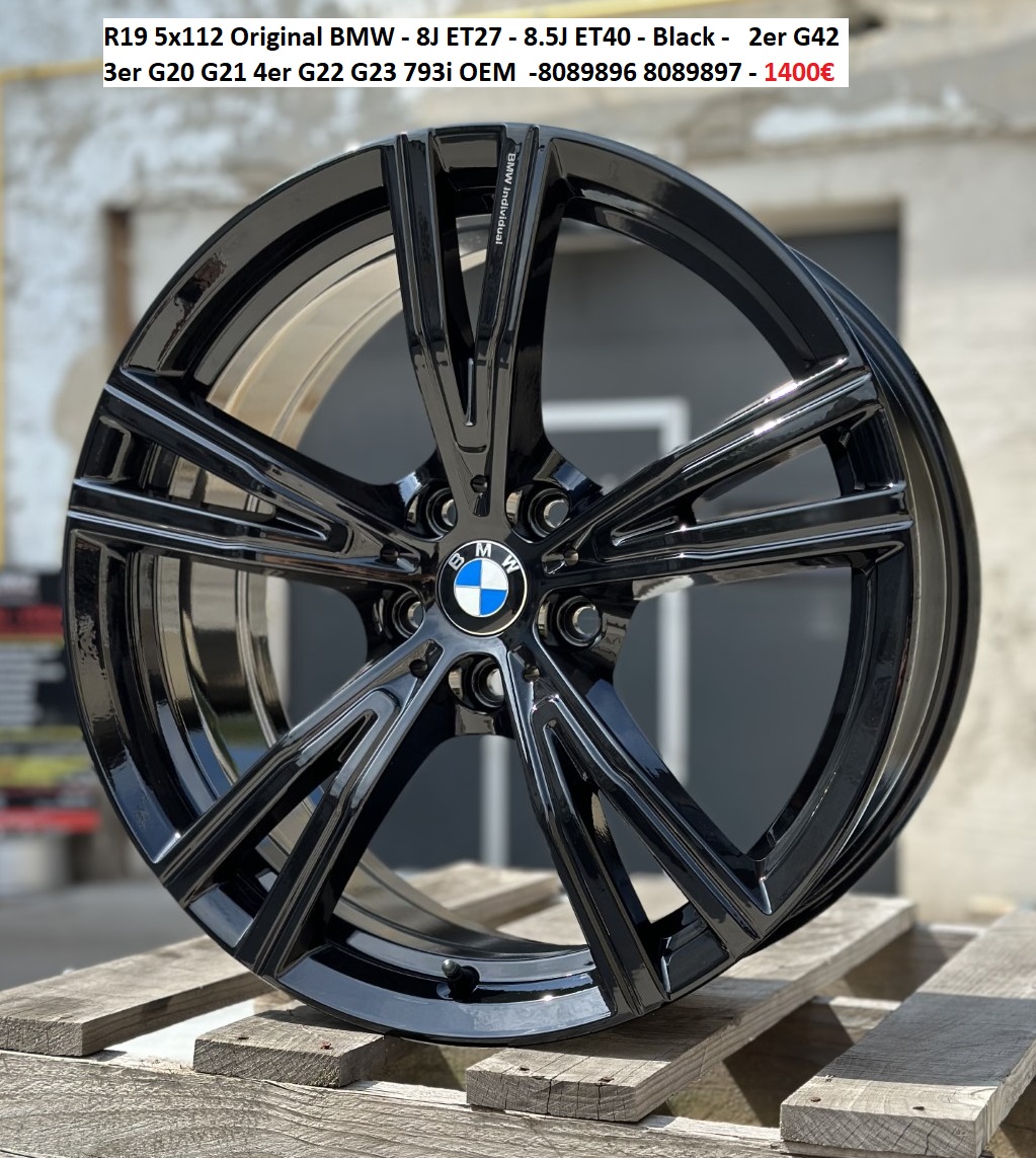 R19 5x112 Original BMW - 8J ET27 - 8.5J ET40 - Black - 2er G42 3er G20 G21 4er G