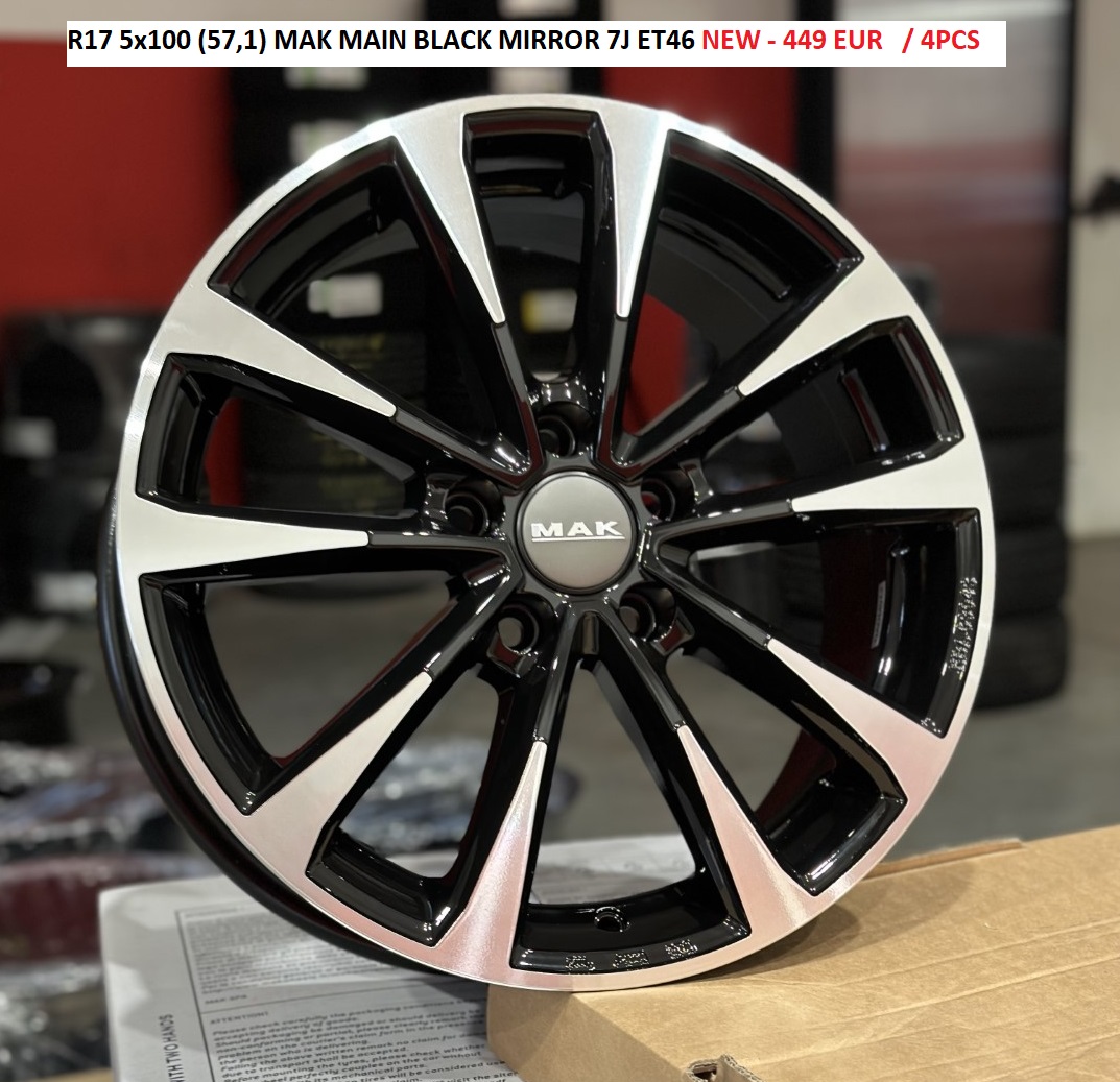 R17 5x100 (57,1) MAK MAIN BLACK MIRROR 7J ET46  