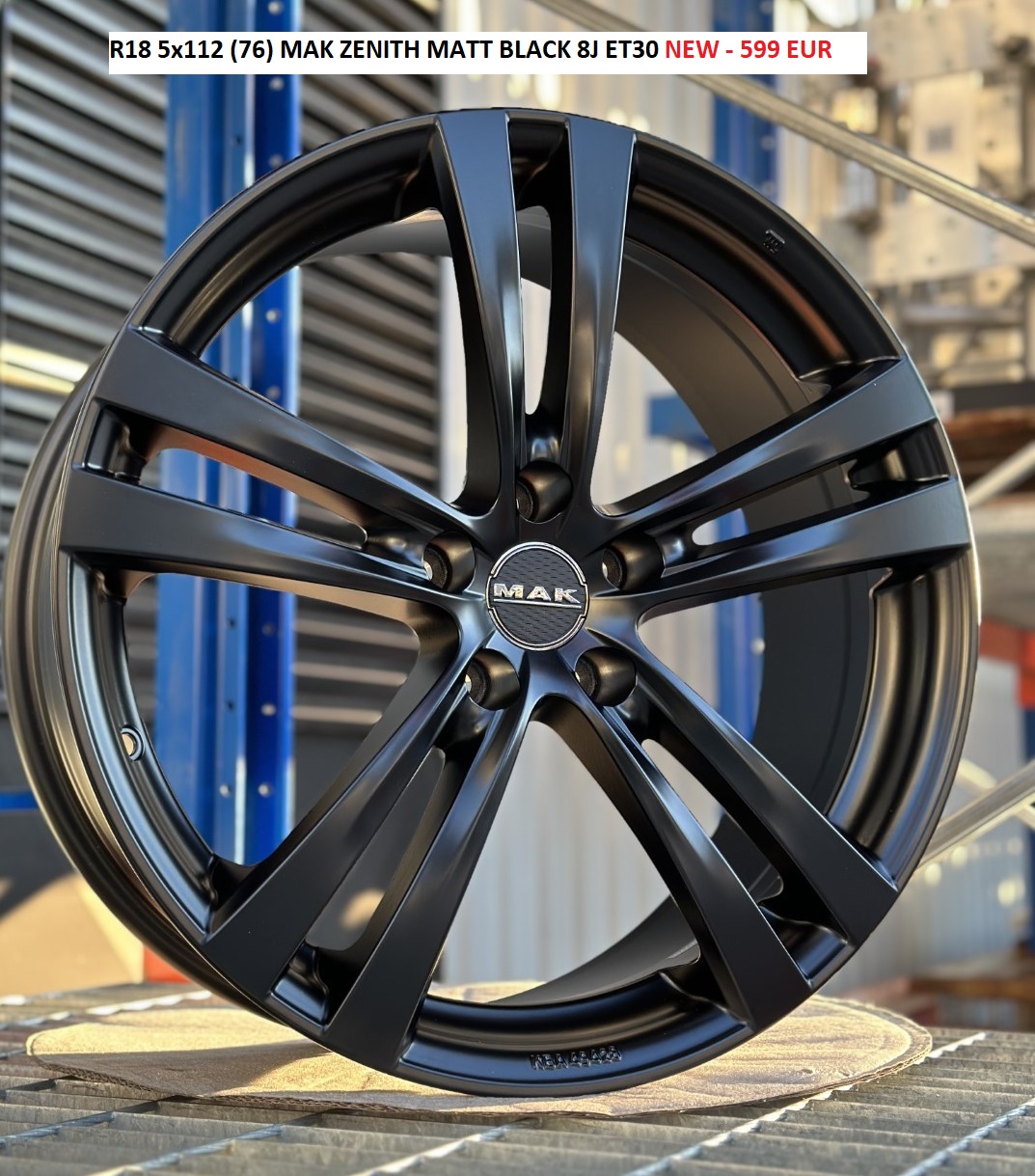 R18 5x112 (76) MAK ZENITH MATT BLACK 8J ET30  - 18" -