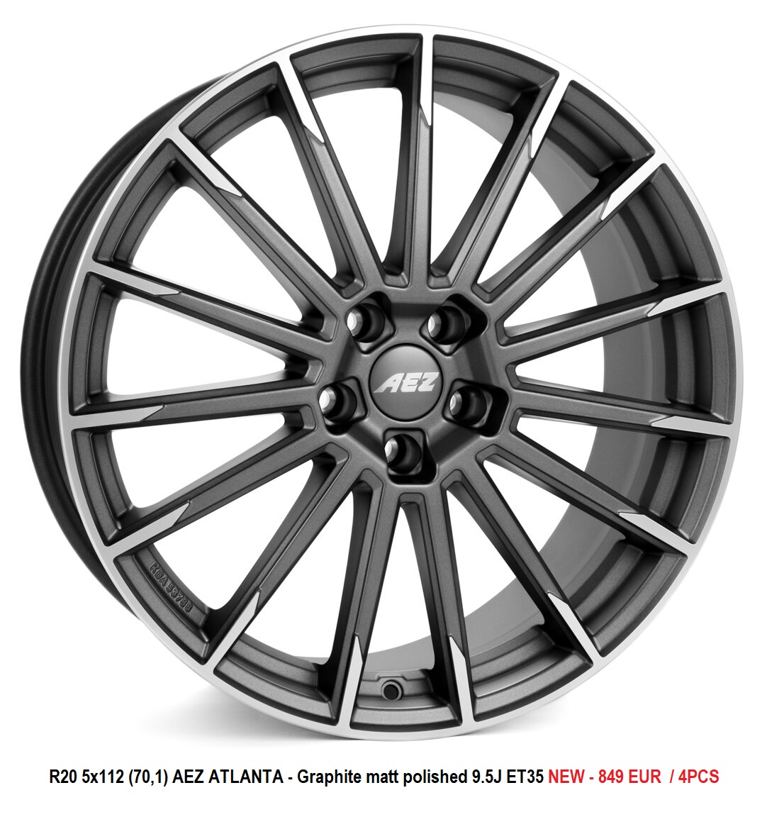 R20 5x112 (70,1) AEZ ATLANTA - Graphite matt polished 9.5J ET35 