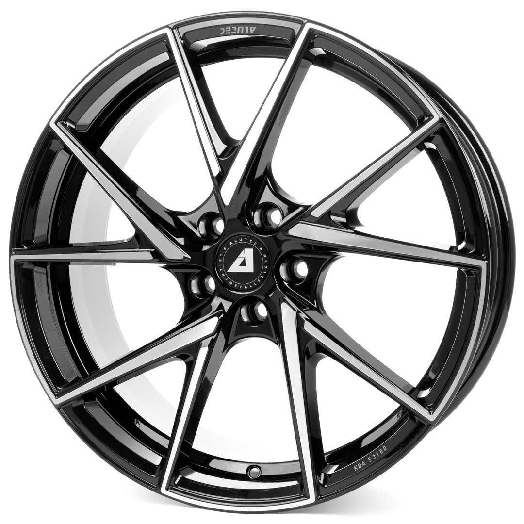 R18 5x114,3 (70,1) ALUTEC ADX1 8.5J ET47 Diamant-Schwarz Frontpoliert 