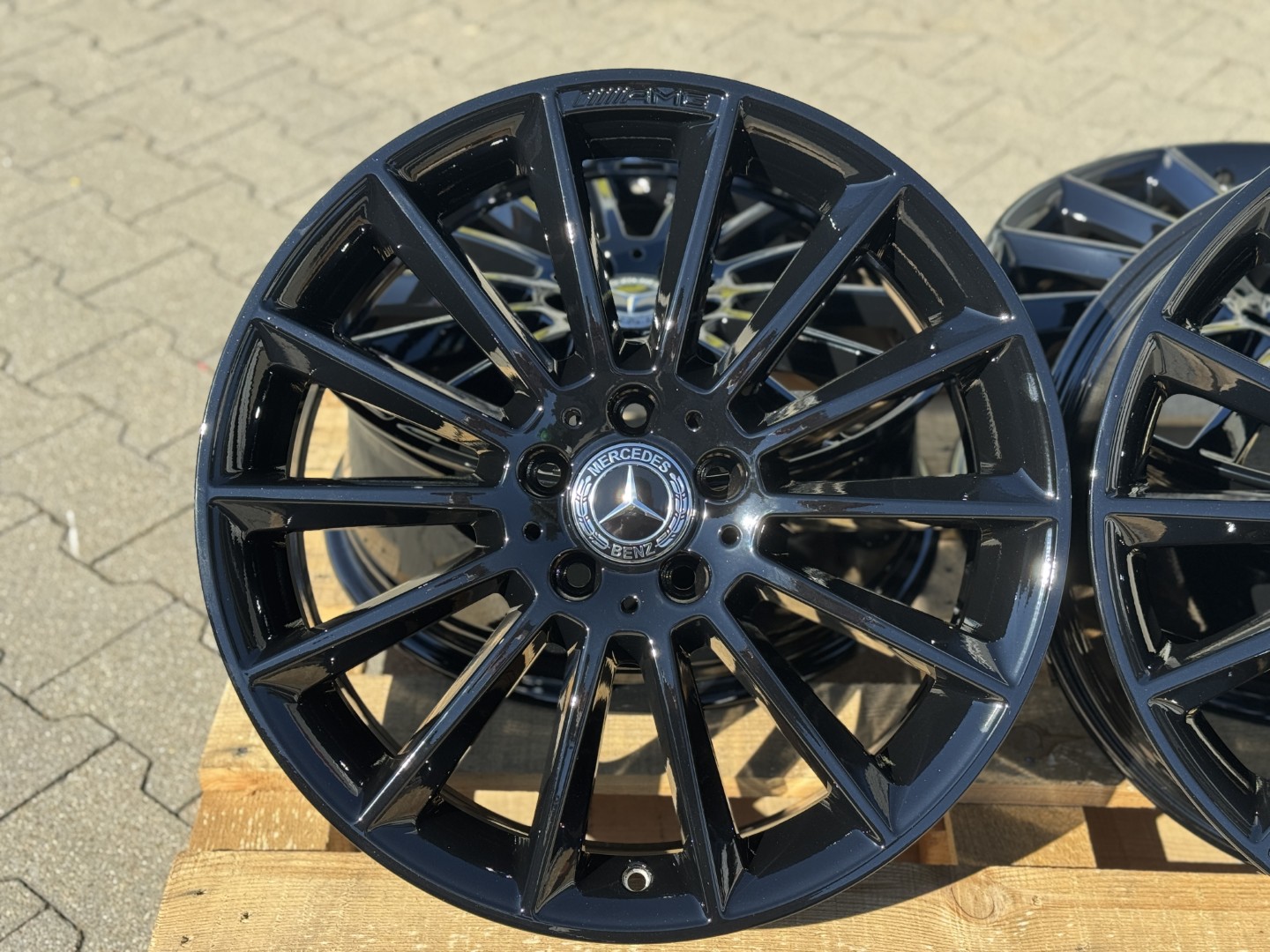 R19 5x112 Original Mercedes AMG W177 A-Class W247 B-Class  CLA X118 C118 GLA VITO V CLASS   -  7.5J ET49 OE A1774011600 Black Glossy 