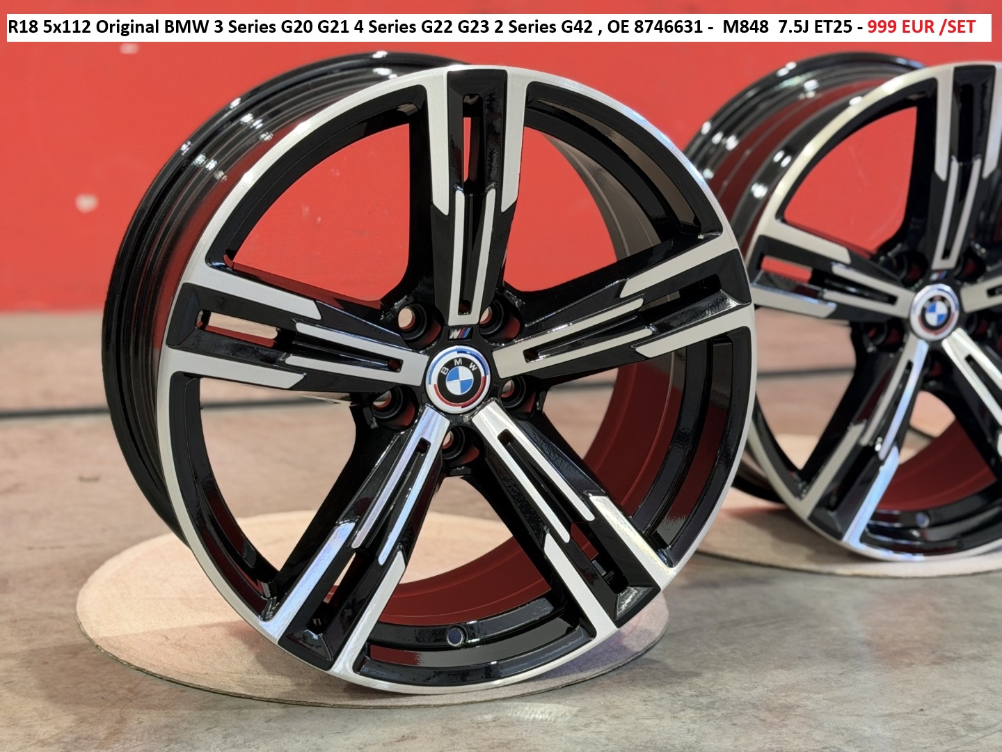R18 5x112 Original BMW 3 Series G20 G21 4 Series G22 G23 2 Series G42 , OE 8746631 -  M848  7.5J ET25