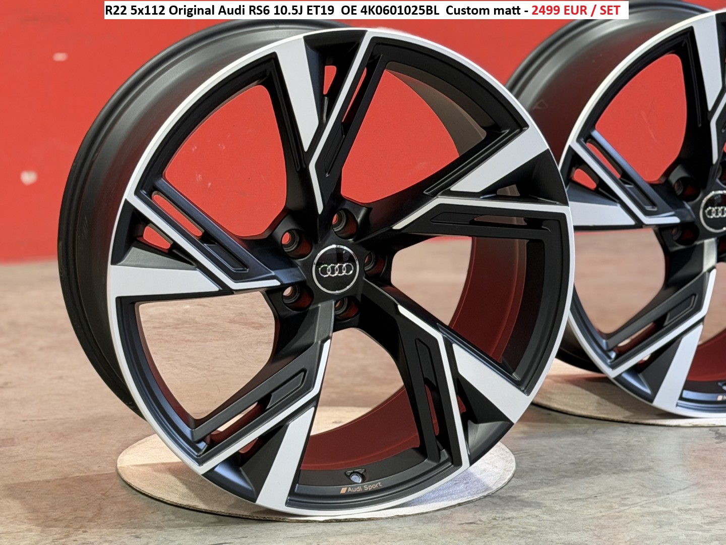 R22 5x112 Original Audi RS6 10.5J ET19  OE 4K0601025BL  Custom matt