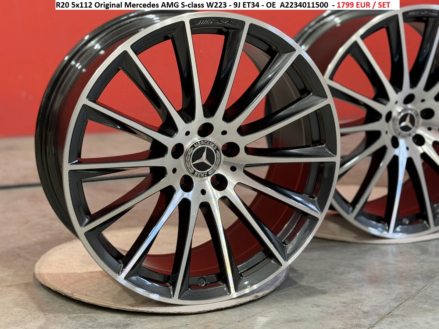 R20 5x112 Original Mercedes AMG S-class W223 - 9J ET34 - OE  A2234011500 