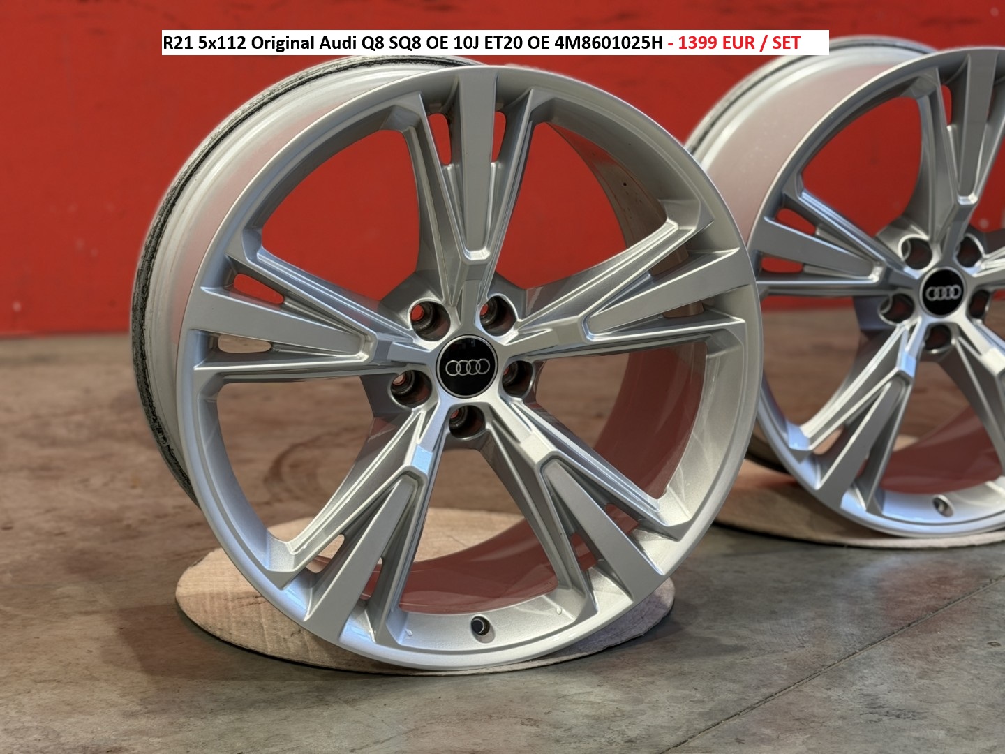R21 5x112 Original Audi Q8 SQ8 10J ET20 OE 4M8601025H