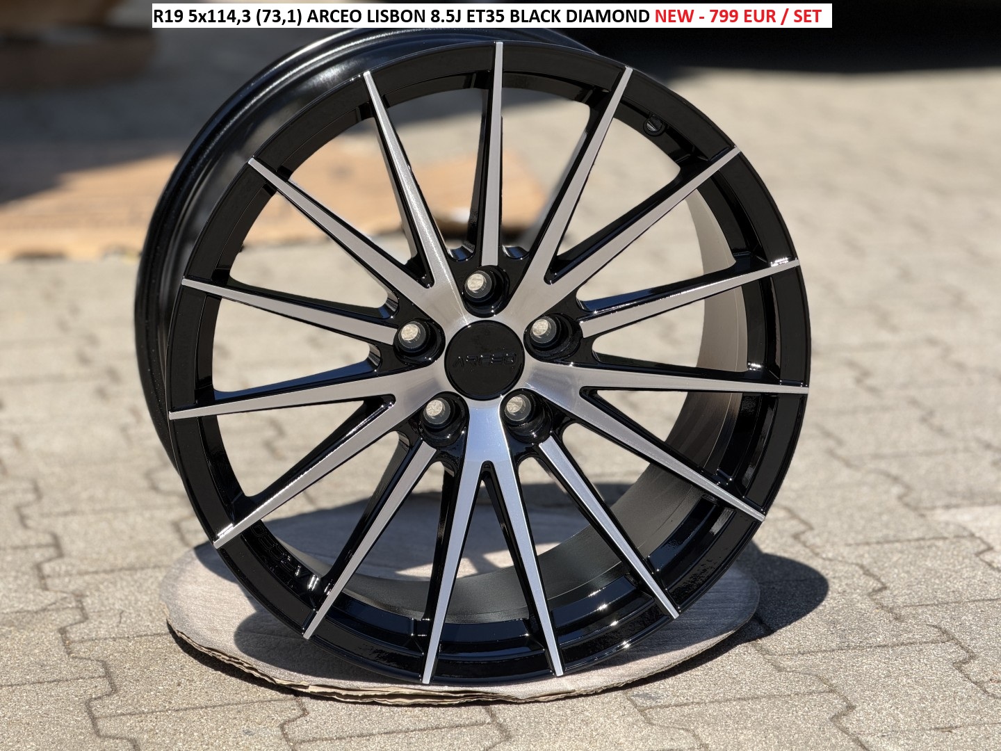 R19 5x114,3 (73,1) ARCEO LISBON 8.5J ET35 BLACK DIAMOND