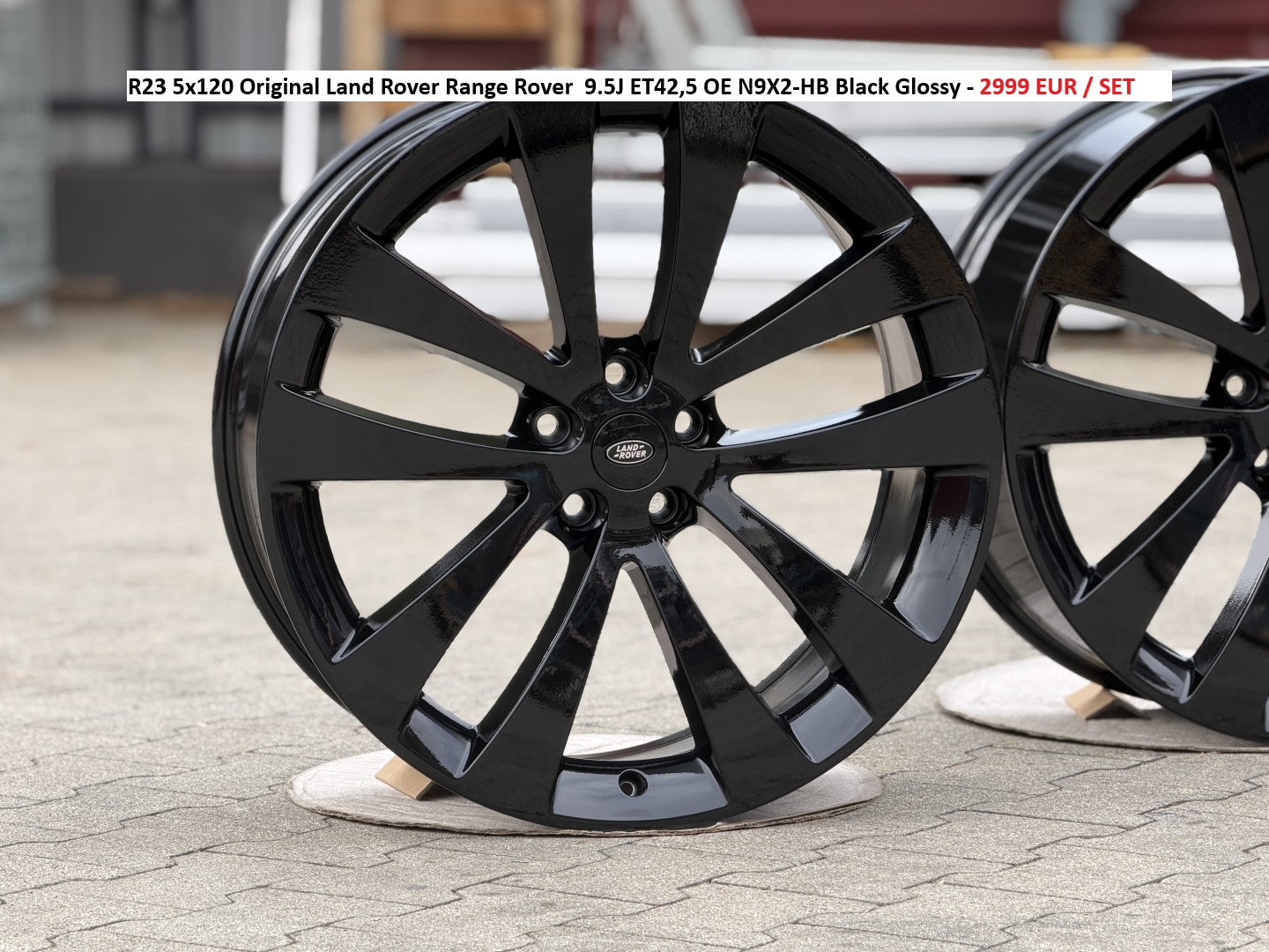 R23 5x120 Original Land Rover Range Rover  9.5J ET42,5 OE N9X2-HB Black Glossy