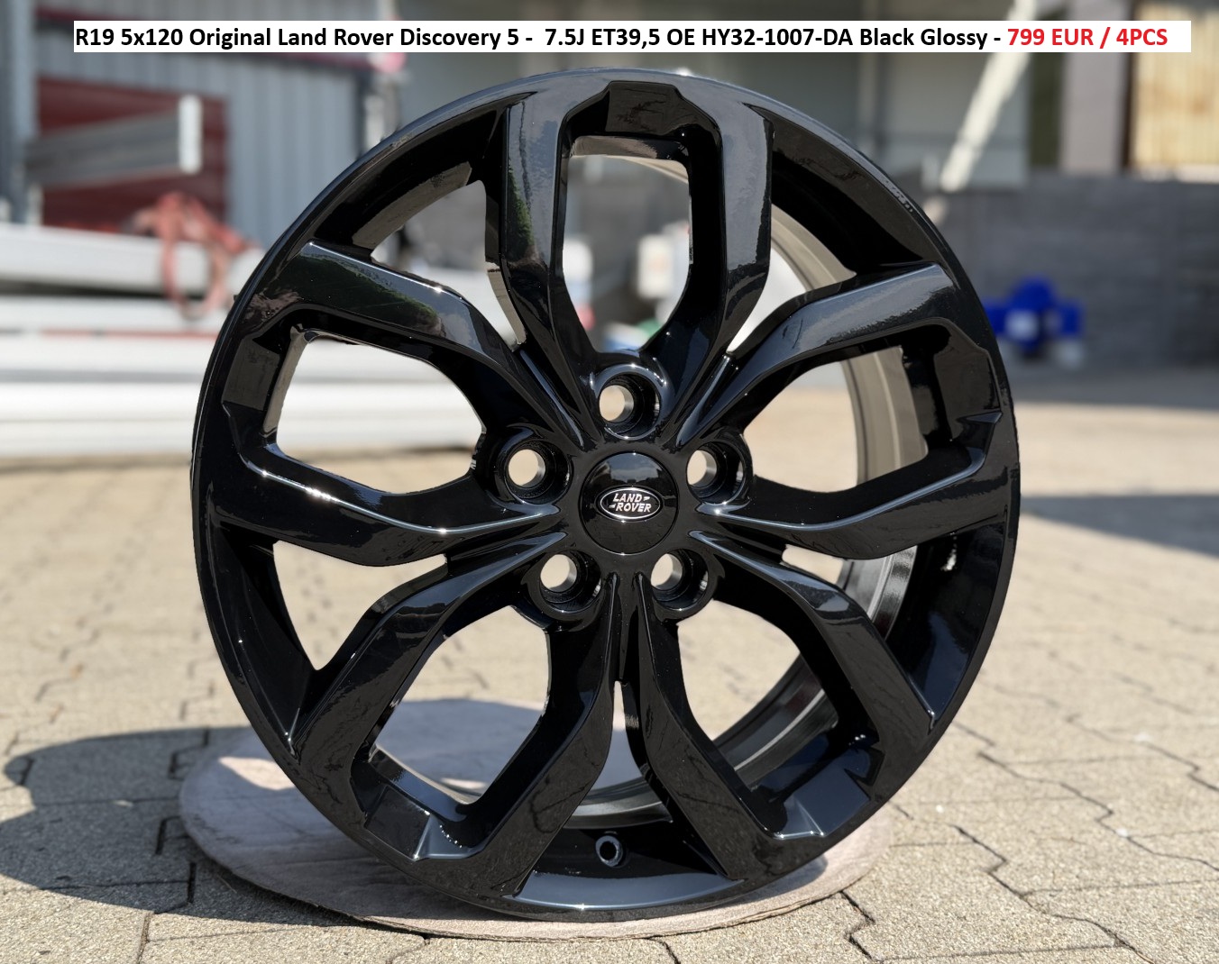 R19 5x120 Original Land Rover Discovery 5 -  7.5J ET39,5 OE HY32-1007-DA Black Glossy