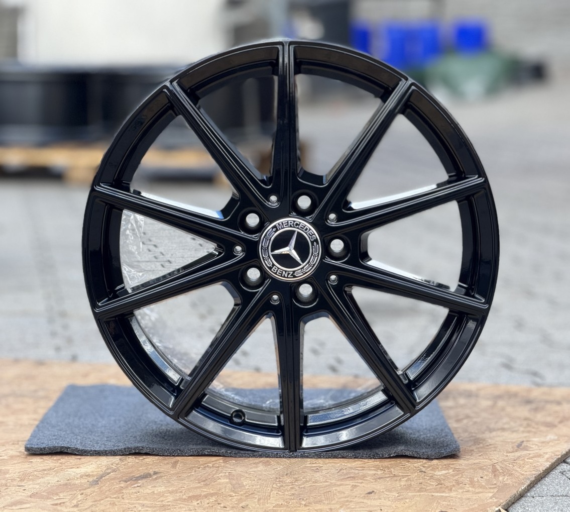 R18 5x112 Original Mercedes For A B C CLA V Class VIANO VITO 7.5J ET52,5 OE OE1674010000 Black Glossy 