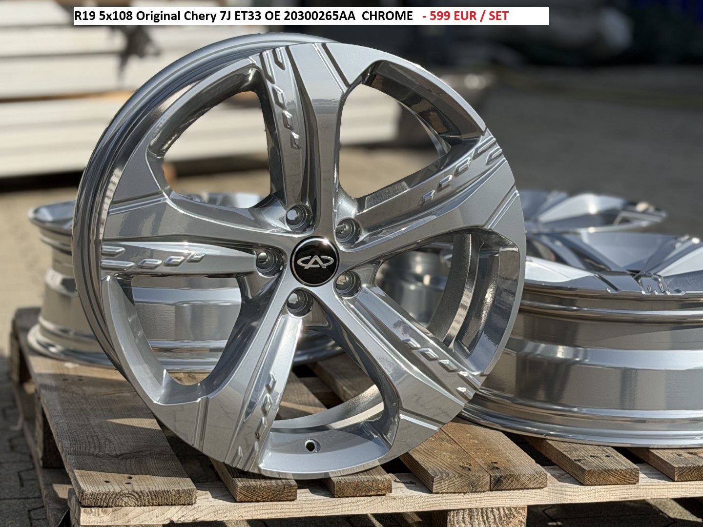 R19 5x108 Original Chery 7J ET33 OE 20300265AA  CHROME