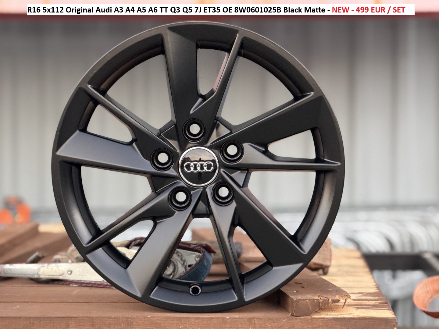 R16 5x112 Original Audi 7J ET35 OE 8W0601025B Black Matte