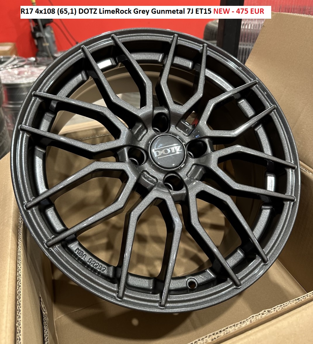 R17 4x108 (65,1) DOTZ LimeRock Grey Gunmetal 7J ET15 NEW